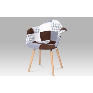 Jídelní židle patchwork / natural CT-726 PW2