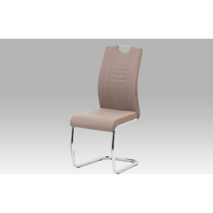 Jídelní židle v kombinaci látky a ekokůže v barvě cappuccino DCL-405 CAP2