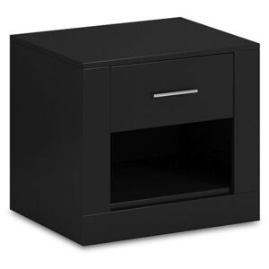 Noční stolek se zásuvkou v černé barvě KN988