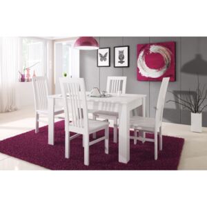 Rozkládací jídelní stůl 120x80 cm v bílé barvě KN458