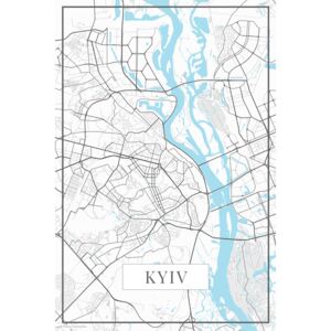 Mapa Kyiv white
