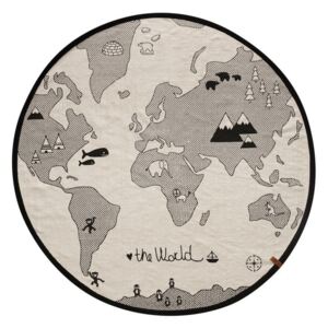 Bavlněný koberec OYOY The World, ⌀ 135 cm
