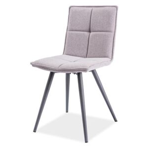 Jídelní čalouněná židle v šedé barvě s elegantním prošíváním KN1026