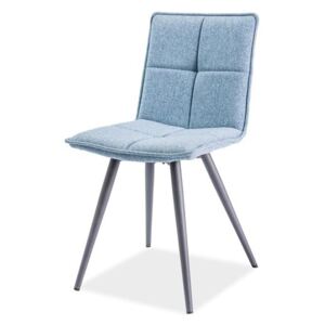 Jídelní čalouněná židle v modré barvě s elegantním prošíváním KN1026