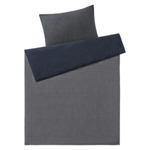 MERADISO® Ložní prádlo Renforcé, 140 x 200 cm (navy modrá / šedá)