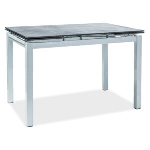Jídelní rozkládací stůl 110x70 cm v černé a bílé barvě KN886