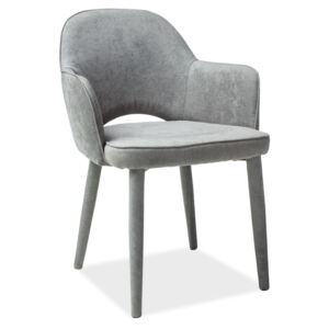 Jídelní židle čalouněná potahovou látkou v šedé barvě KN910