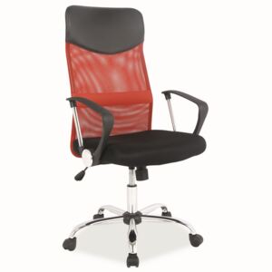 Kancelářská otočná židle v červené a černé barvě KN1033