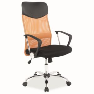 Kancelářská otočná židle v oranžové a černé barvě KN1033