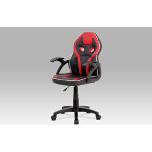 Dětská kancelářská židle v černo-červené barvě KA-N664 RED
