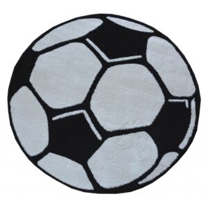Dětský kulatý koberec KIDS - fotbalový míč