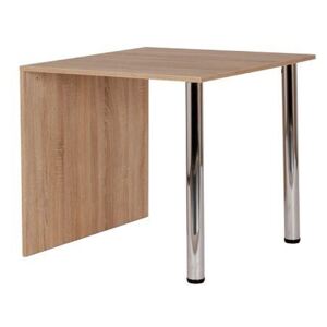 Jídelní stůl Matěj v kombinaci dřebva a chromu - 80x80 cm