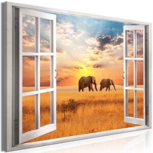 Obraz 3D okno do Konga + háčky, hřebíčky ZDARMA Velikost (šířka x výška): 90x60 cm
