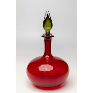 KARE DESIGN Červená skleněná váza Honeymoon Lid 33cm