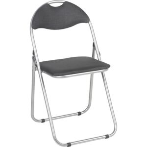 Skládací Židle, černá, barvy hliníku 44x80x47
