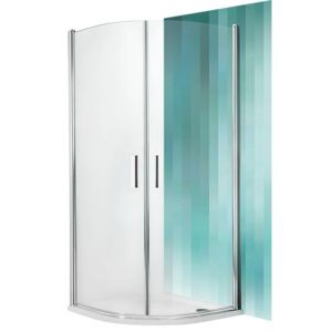 Roltechnik Roth TR1/900 čtvrtkruhový sprchový kout 90 x 90 x 201,2 cm 722-9000000-01-02 stříbro / transparent