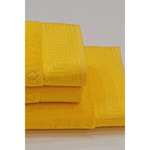 Soft Cotton Osuška VERA 75x150 cm. Froté osuška VERA 75x150 cm se vzorem VERSACE, široká nabídka barev, z česané bavlny s antibkteriální ochranou. Žlutá