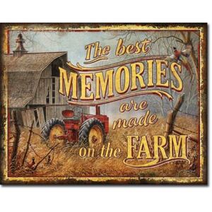 Plechová cedule JQ - Farm Memories, (41 x 32 cm)