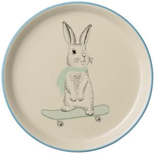 Bloomingville, dětský jídelní talíř Marius, modrý, kamenina, 25 cm