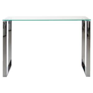 Jídelní stůl 110x40 cm s čirým sklem a kovovou konstrukcí DO205