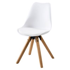 Jídelní židle Damian (SET 2 ks), dřevo/bílá