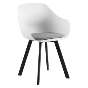 Jídelní židle Vilma s kovovou podnoží (SET 2 ks), bílá/šedá