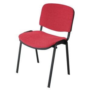 Konferenční židle v jednoduchém moderním provedení červená ISO NEW