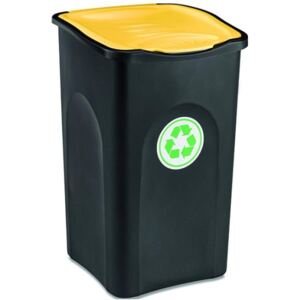Odpadkový koš na tříděný odpad ECOGREEN 50L žluté víko