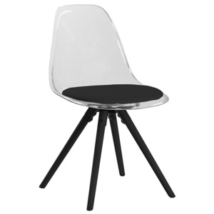 Jídelní židle Daniela (SET 4 ks), čirá/černá