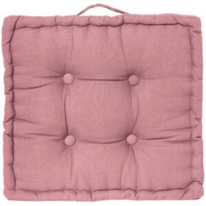 Polštář na židle s bavlny v růžové barvě, 40x40x8 cm