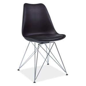 Jídelní židle s ergonomickým tvarem v černé barvě TK2035