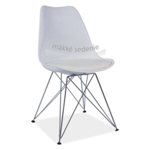 Jídelní židle s ergonomickým tvarem v bílé barvě TK2035