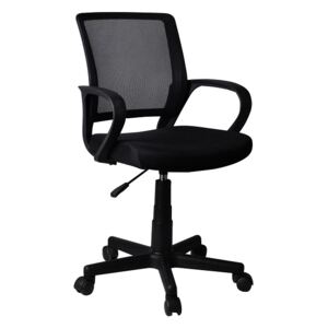 Kancelářská židle s černou opěrkou a černým sedákem TK2057