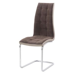 Jídelní židle v hnědé barvě s kovovou konstrukcí TK3033