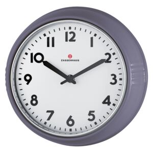 Zassenhaus Retro nástěnné hodiny světle šedé 24 cm