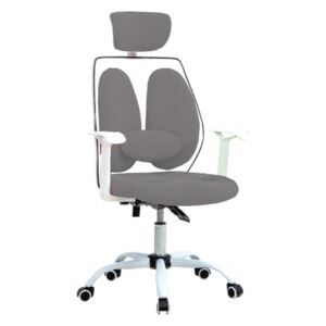 Kancelářská židle v kombinaci bílá a šedá TK3069