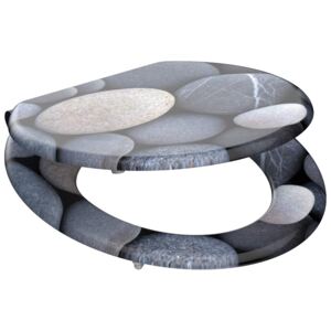 Wc sedátko Grey stones MDF se zpomalovacím mechanismem SOFT-CLOSE