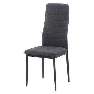 Jídelní židle v tmavě šedé barvě s černou kovovou konstrukcí TK2038