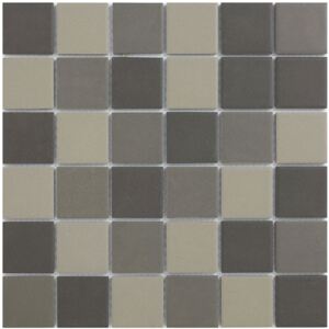 The Mosaic Factory Keramická mozaika bílá; černá; šedá MIX 5 Grey, Athracite, Black 4,8x4,8 (30,9x30,9) cm - LO10MIX1