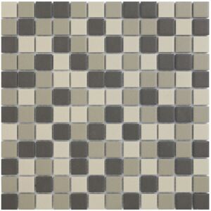 The Mosaic Factory Keramická mozaika šedá; černá MIX 2 Grey Black 2,3x2,3 (30x30) cm - LO23MIX2
