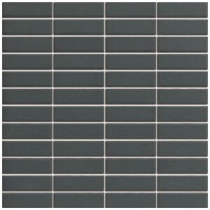 The Mosaic Factory Keramická mozaika černá 7 Black 7,3x2,3 (30x30) cm - LO7317