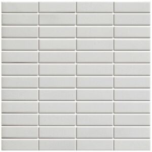 The Mosaic Factory Keramická mozaika bílá 7 Super White 7,3x2,3 (30x30) cm - LO7310S