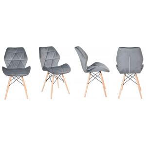Jídelní židle SKY tmavě šedé 4 ks - skandinávský styl