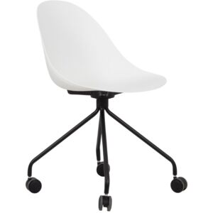 Bílo černá plastová konferenční židle Tenzo Work