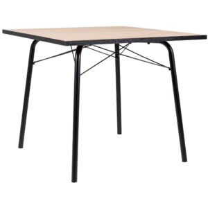 Dubový jídelní stůl Tenzo Flow 90 x 90 cm s kovovou podnoží