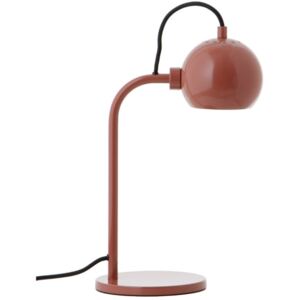 Červená lesklá kovová stolní lampa Frandsen Ball