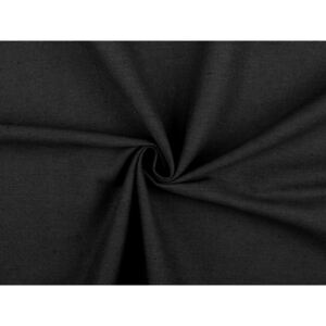 Metráž s plátnovou vazbou / imitace lnu - 2 (17) černá Stoklasa