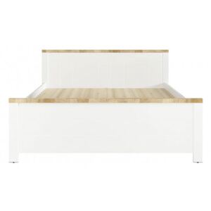 Manželská postel 160x200 cm v kombinaci bílá/dub westminster LOZ/160 W035