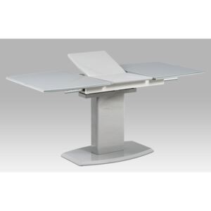 Jídelní stůl 120+40x80 cm, šedé sklo + šedá MDF AT-4011 GREY