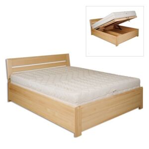 Dřevěná stylová manželská postel s úložným prostorem o šířce 140 cm typ KL195 KN095